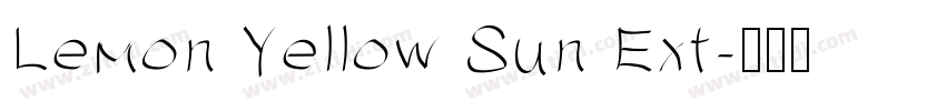 Lemon Yellow Sun Ext字体转换
